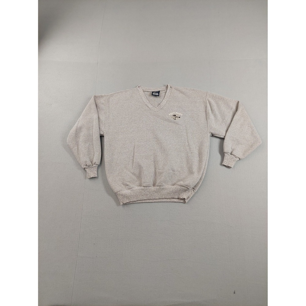 Jones & Mitchell Men Sweaters XL Gray V Neck Long Sleeve Pullover Logo Outdoor